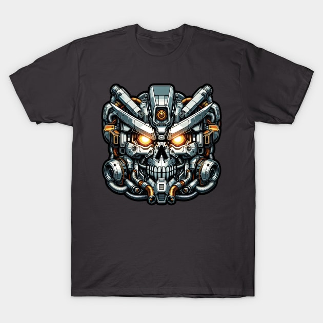 Biomech Skull S01 D14 T-Shirt by Houerd